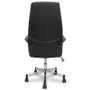 FORÖL Sillón Opti520 con mecanismo Basculante, Similpiel Negro y Base Cromada